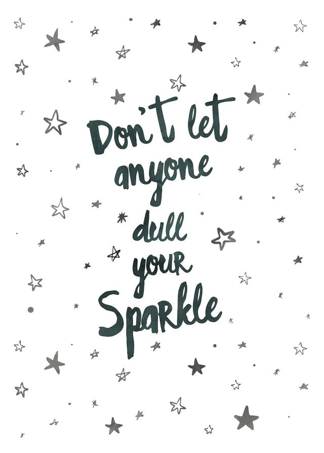 Sparkle Typography Quote Print