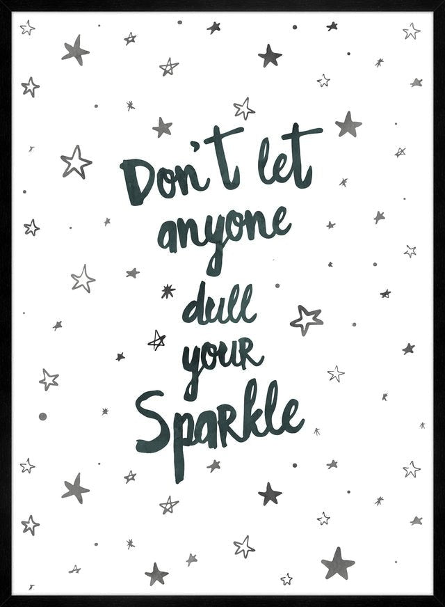 Sparkle Typography Quote Print