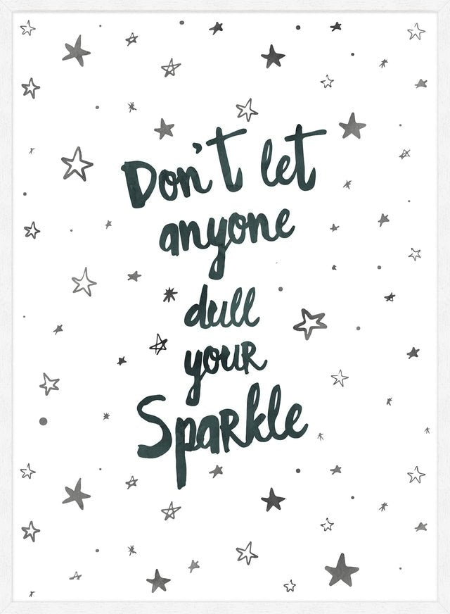 Sparkle Typography Quote Print