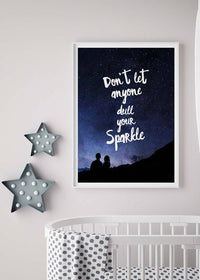 Sparkle Typography Sky Quote Print