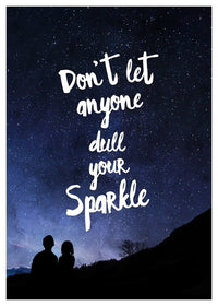 Sparkle Typography Sky Quote Print