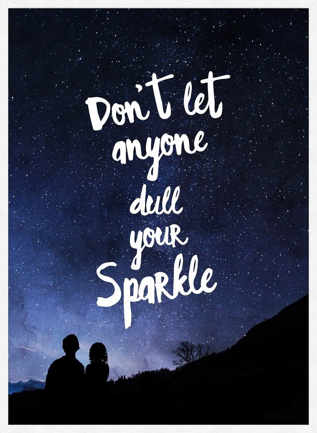 Sparkle Typography Sky Quote Print