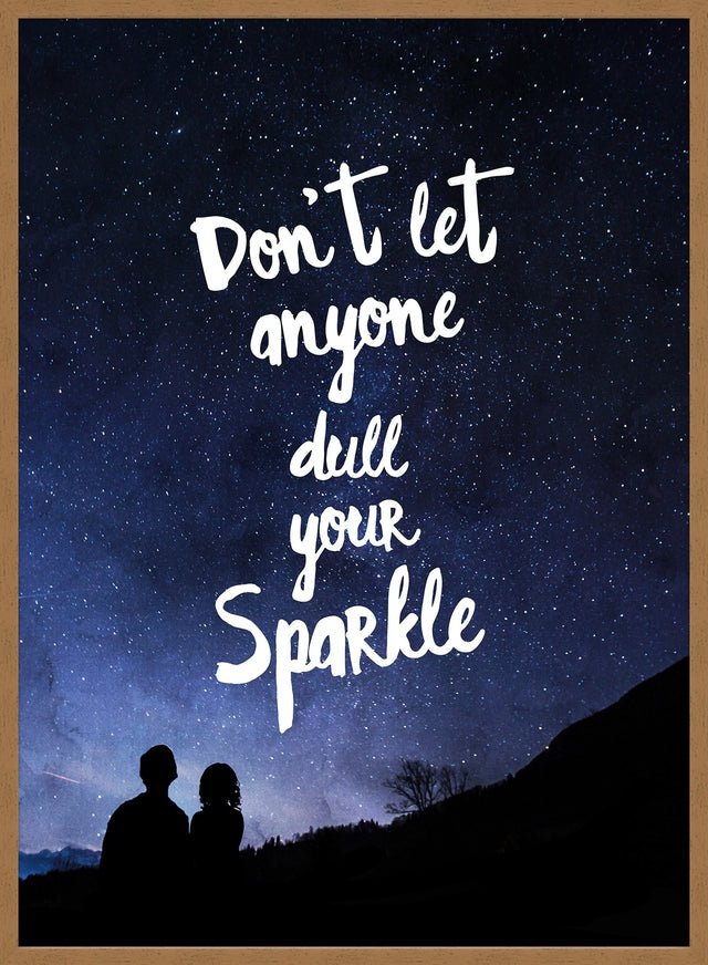 Sparkle Typography Sky Quote Print