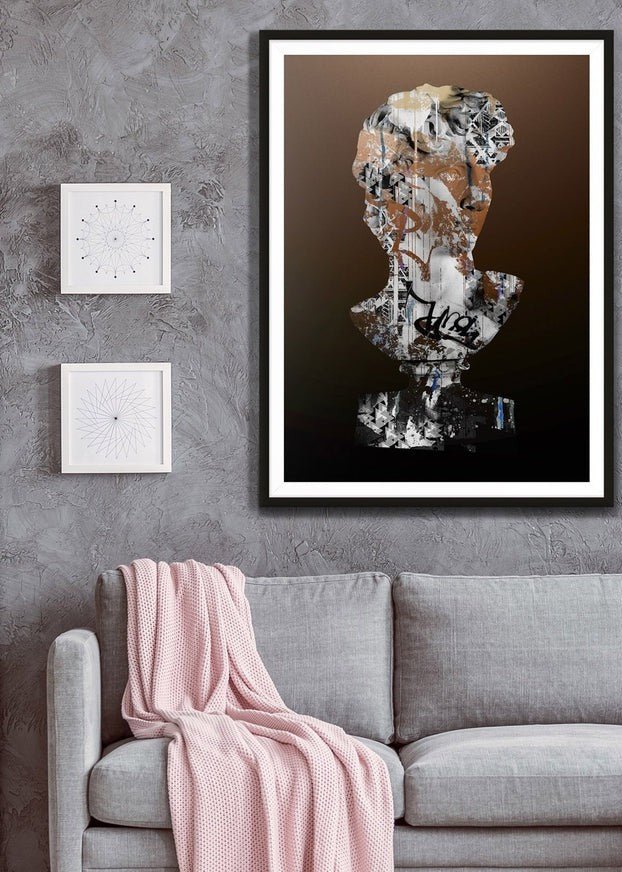 Statue 2 Graffiti Print