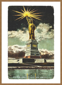 Statue Of Liberty Vintage Illustration Print