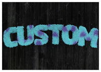 Sully Monster Fur Black Wood Personalised Name Print