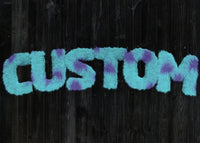 Sully Monster Fur Black Wood Personalised Name Print