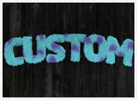 Sully Monster Fur Black Wood Personalised Name Print