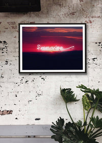 Sunrise Neon Landscape Print
