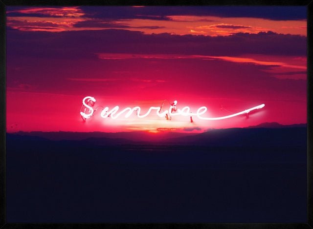 Sunrise Neon Landscape Print