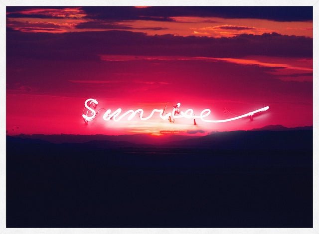 Sunrise Neon Landscape Print