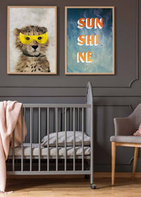 Sunshine Typography Clouds Print
