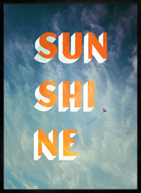 Sunshine Typography Clouds Print