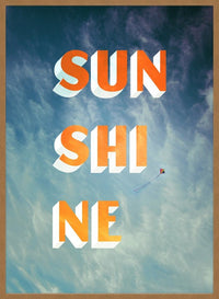 Sunshine Typography Clouds Print