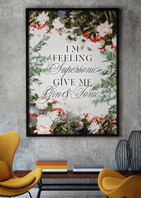 Supersonic Gin & Tonic Lyrics Print