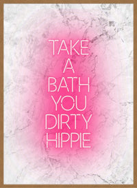Take A Bath Hippie White Print