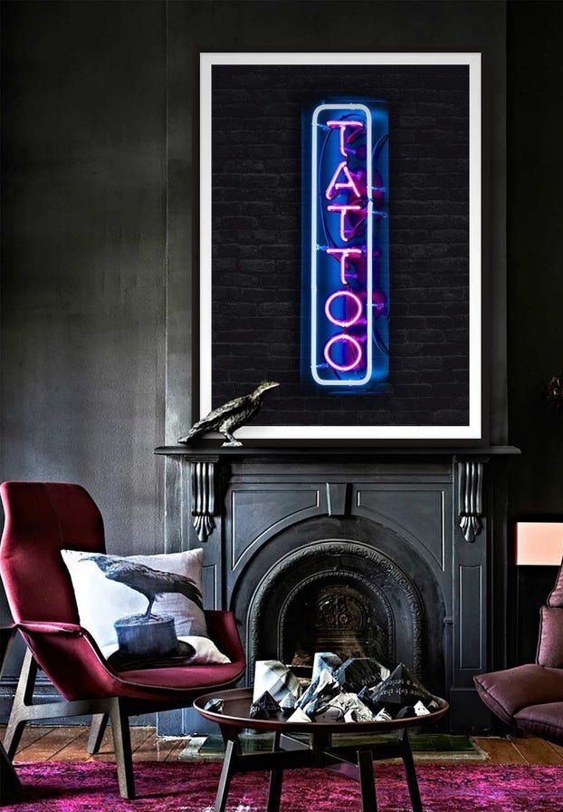 Tattoo Neon Sign Photography Print