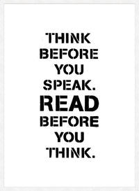 Think Before You Speak Quote Print