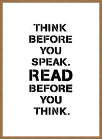 Think Before You Speak Quote Print