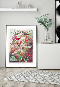 Tropical Birds Vintage Antique Print