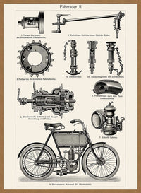 Vintage Bicycle Illustration Cycling Print