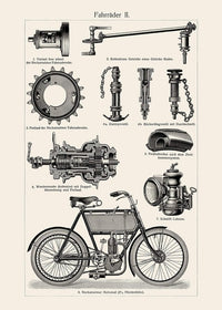 Vintage Bicycle Illustration Cycling Print