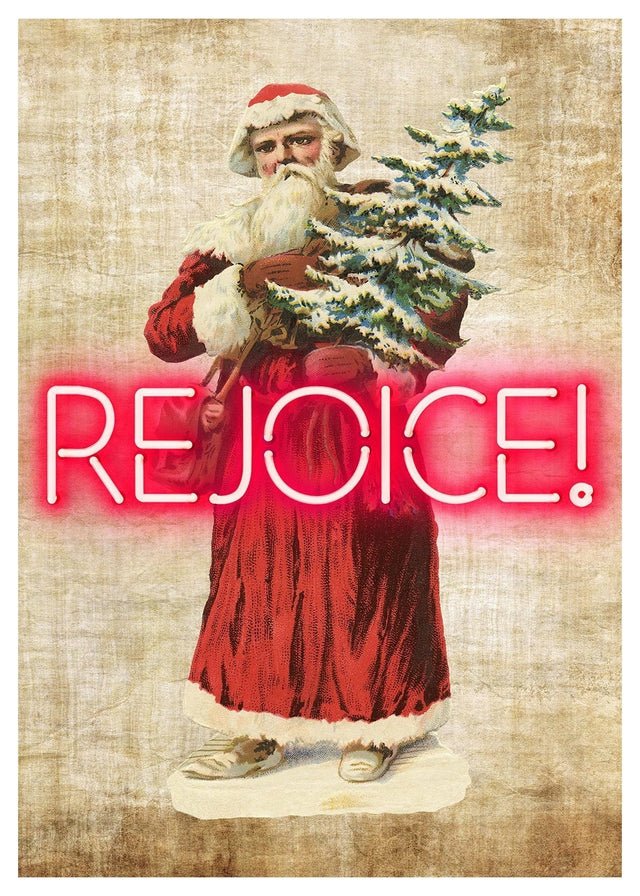 Vintage Rejoice Neon Print
