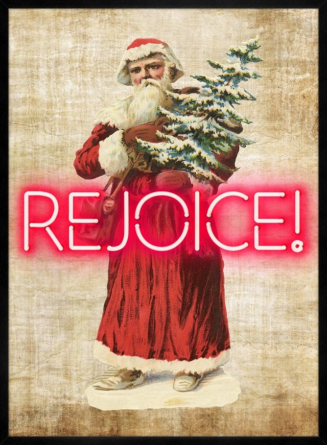 Vintage Rejoice Neon Print