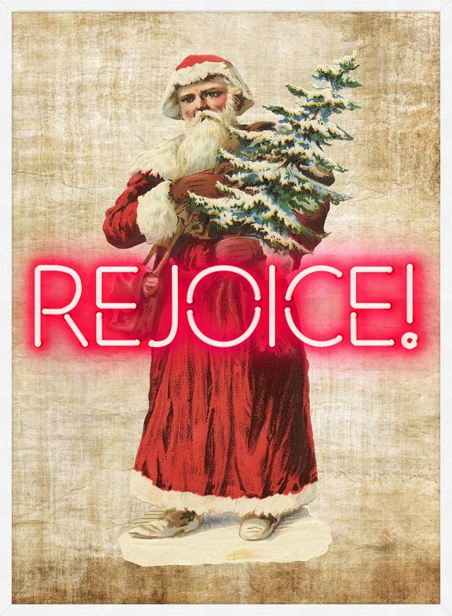 Vintage Rejoice Neon Print