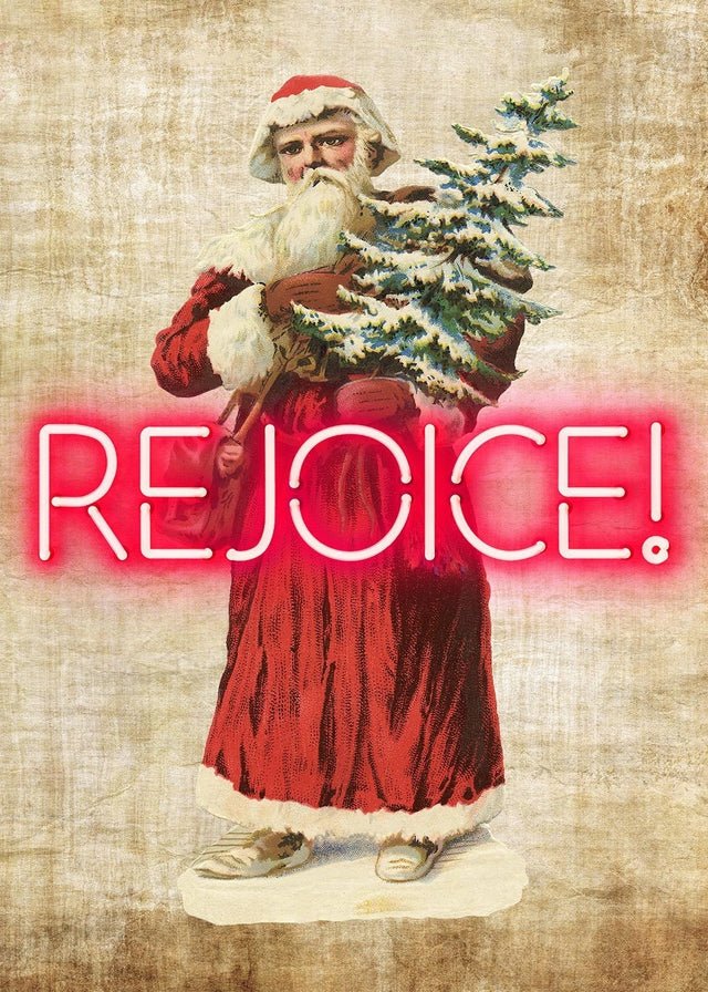 Vintage Rejoice Neon Print