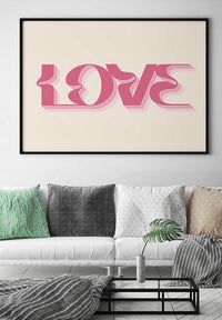 Wavy Love Typography Print