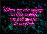 When We Are Awake Neon Leaves Print