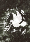 White Peace Dove Christmas Print