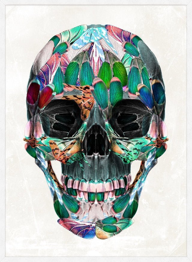 White Wings Skull Print