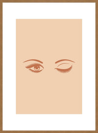 Winking Eyes Natural Print