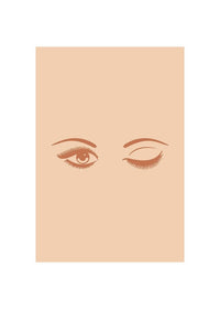Winking Eyes Natural Print