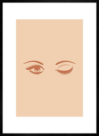 Winking Eyes Natural Print