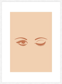 Winking Eyes Natural Print