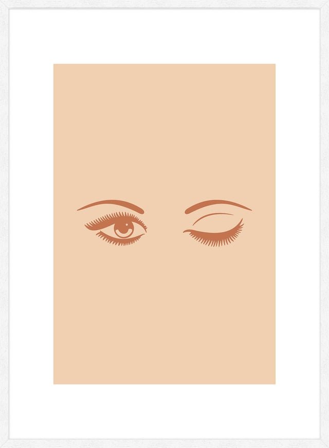 Winking Eyes Natural Print