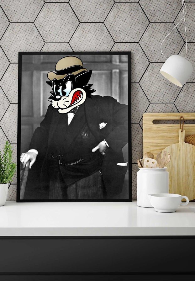 Winston The Cat Portrait Print