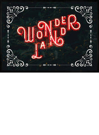 Wonderland Neon Christmas Print