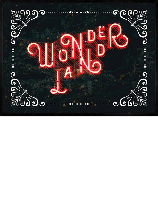 Wonderland Neon Christmas Print