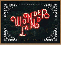Wonderland Neon Christmas Print