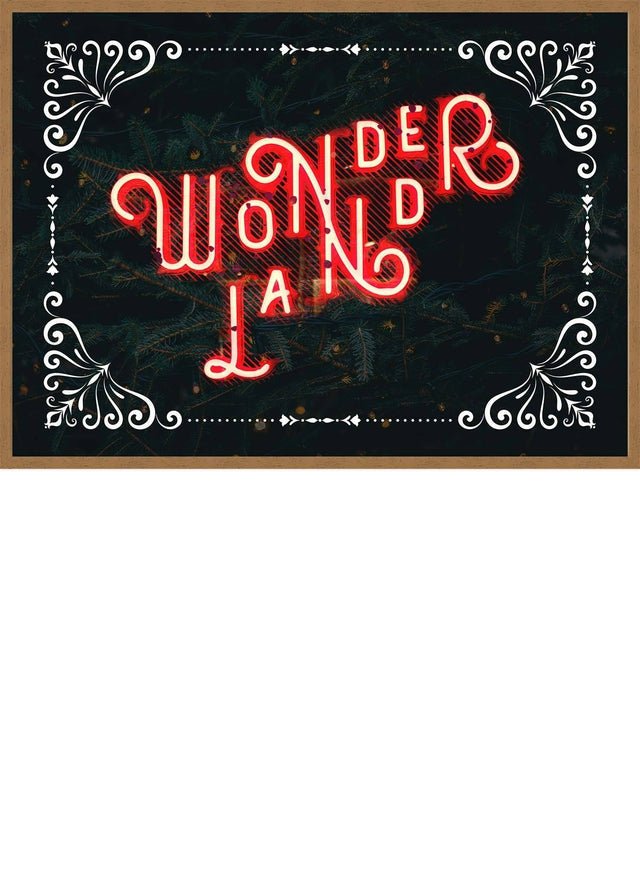 Wonderland Neon Christmas Print
