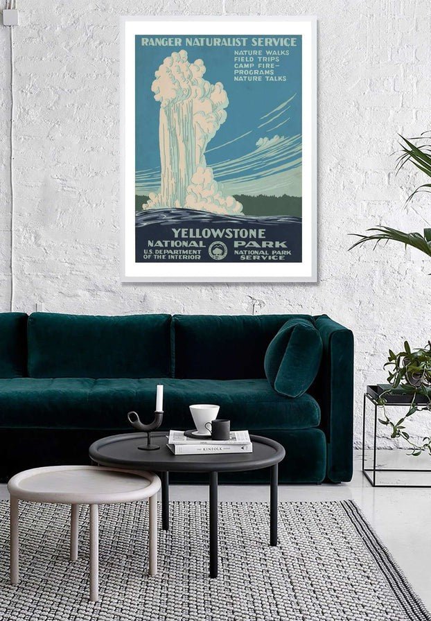 Yellowstone National Park Vintage Travel Tourism Poster Print
