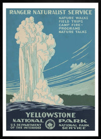 Yellowstone National Park Vintage Travel Tourism Poster Print