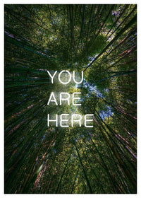 You Are Here Forest Neon Print