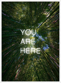 You Are Here Forest Neon Print