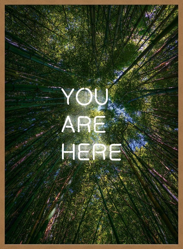 You Are Here Forest Neon Print