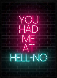 You Had Me At HellNO Neon Print